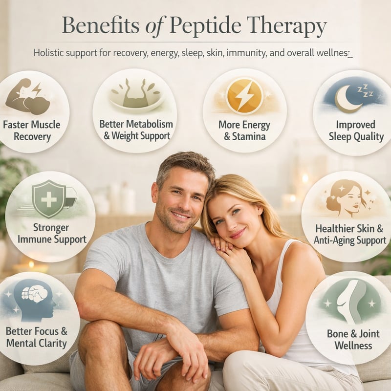 Peptide Therapy Benefits Infographic Hero Image