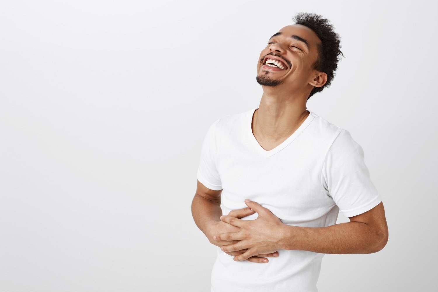 man with good digestive health